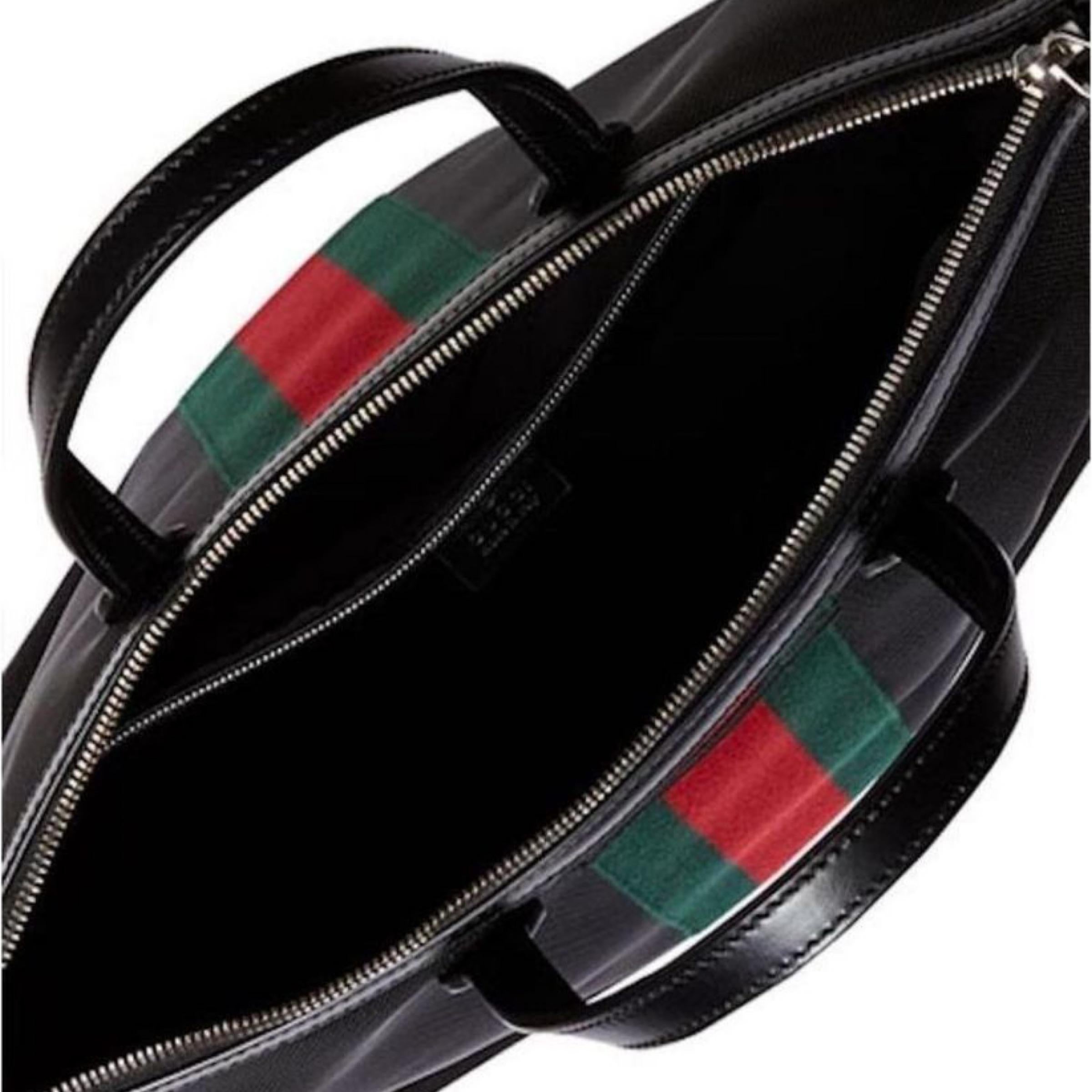 NEW Gucci Black  Stripe Canvas Tote Crossbody Bag For Sale at 1stDibs gucci bag with stripe
