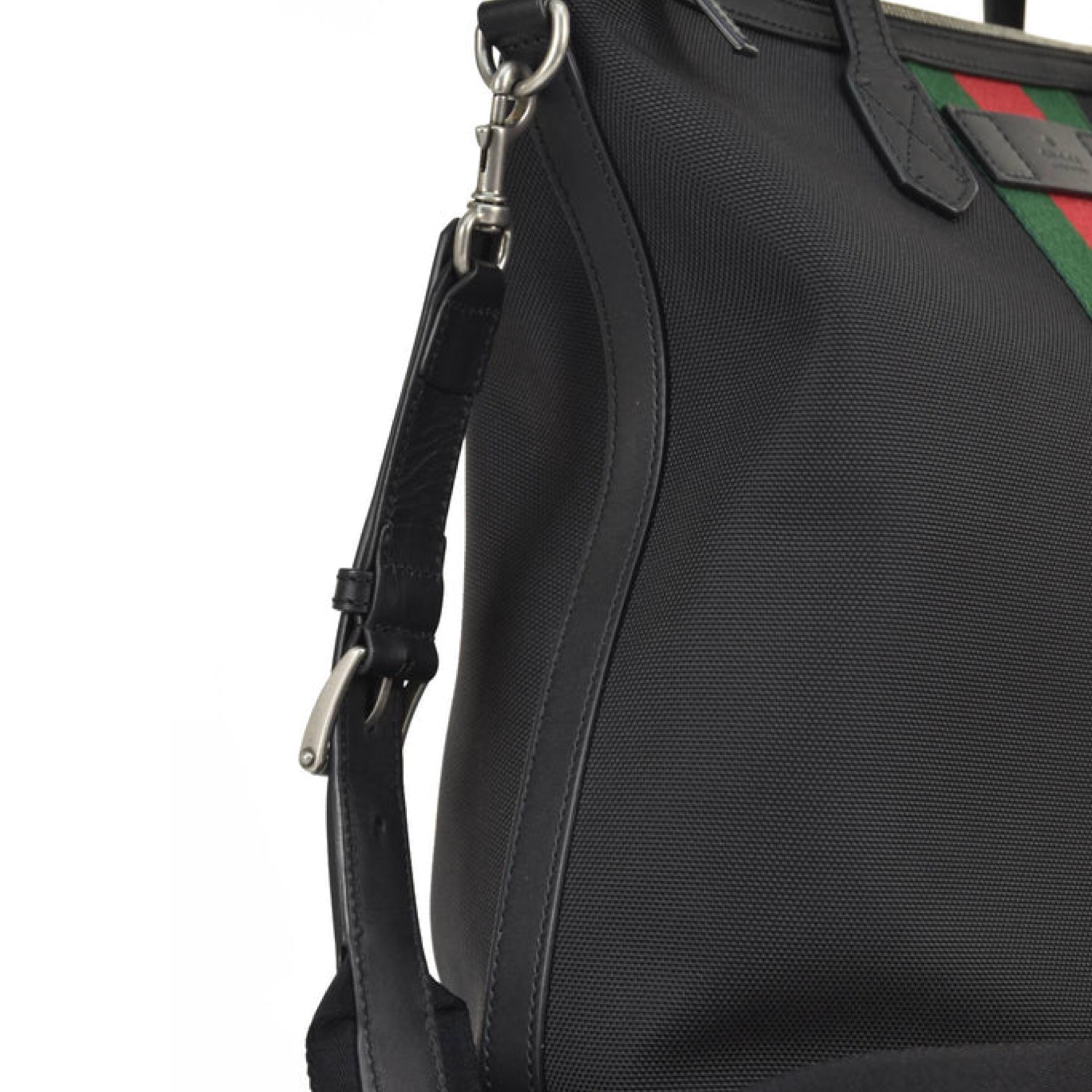 NEW Gucci Black  Stripe Canvas Tote Crossbody Bag For Sale at 1stDibs gucci bag with stripe