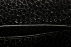 New Gucci Black Zip Around Cat Wallet