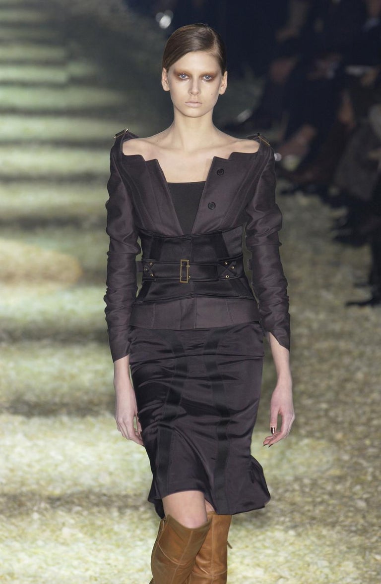 Tom Ford Black Corset Waist Belt Size 42 NWT | Made in Italy | Runway Luxury Tom Ford Black Leather Corset Belt 40CM Tom Ford | TLC US main image 3