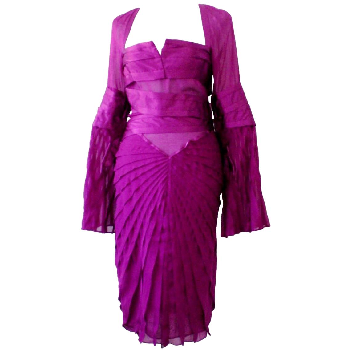 purple gucci dress