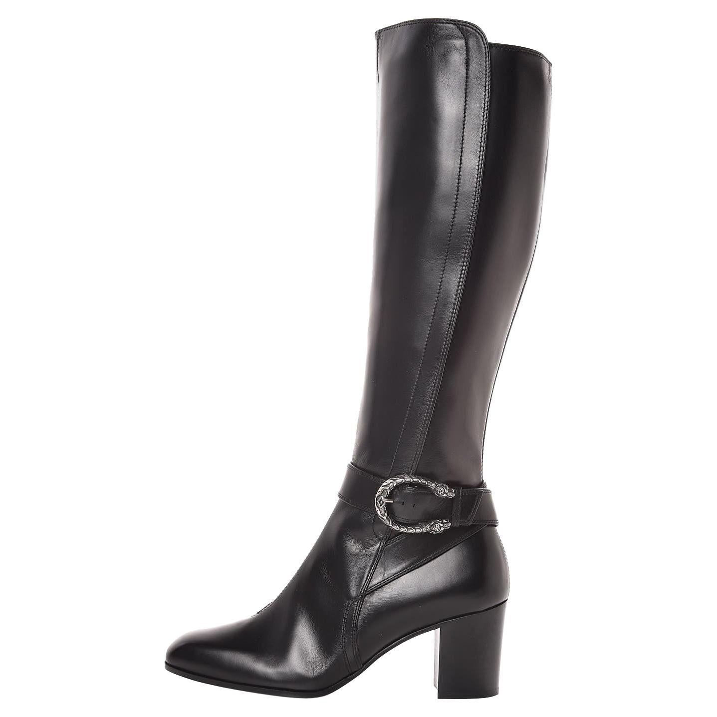New GUCCI Calfskin Dionysus Knee High Boots 36