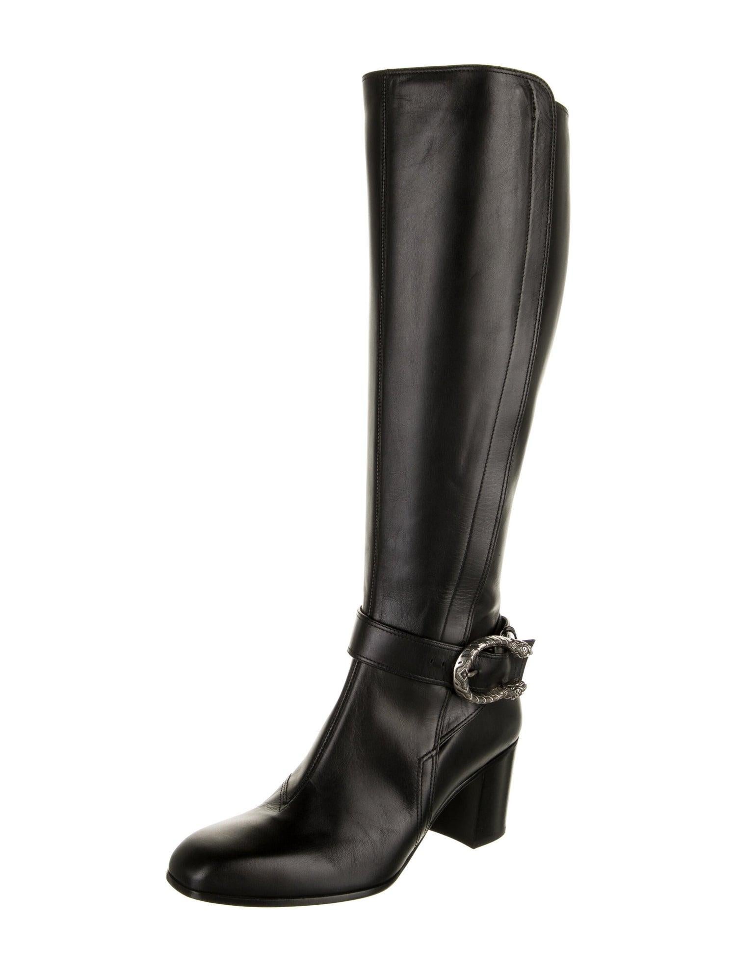 New GUCCI Calfskin Dionysus Knee High Boots 37.5 1