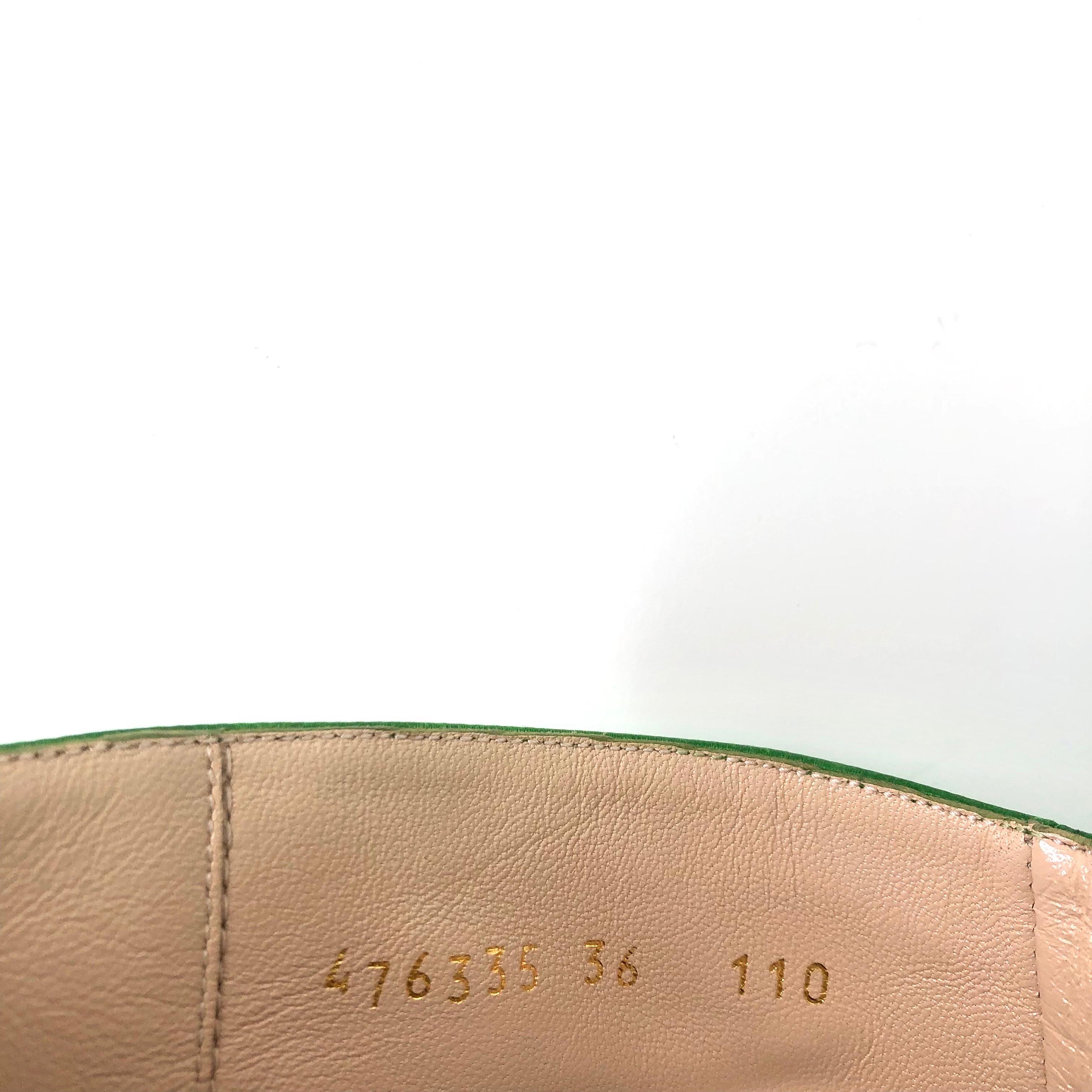 NUEVO Gucci Dragón de caramelo con lazo bordado Botas altas a la rodilla con adornos de cristal 36 en venta 8