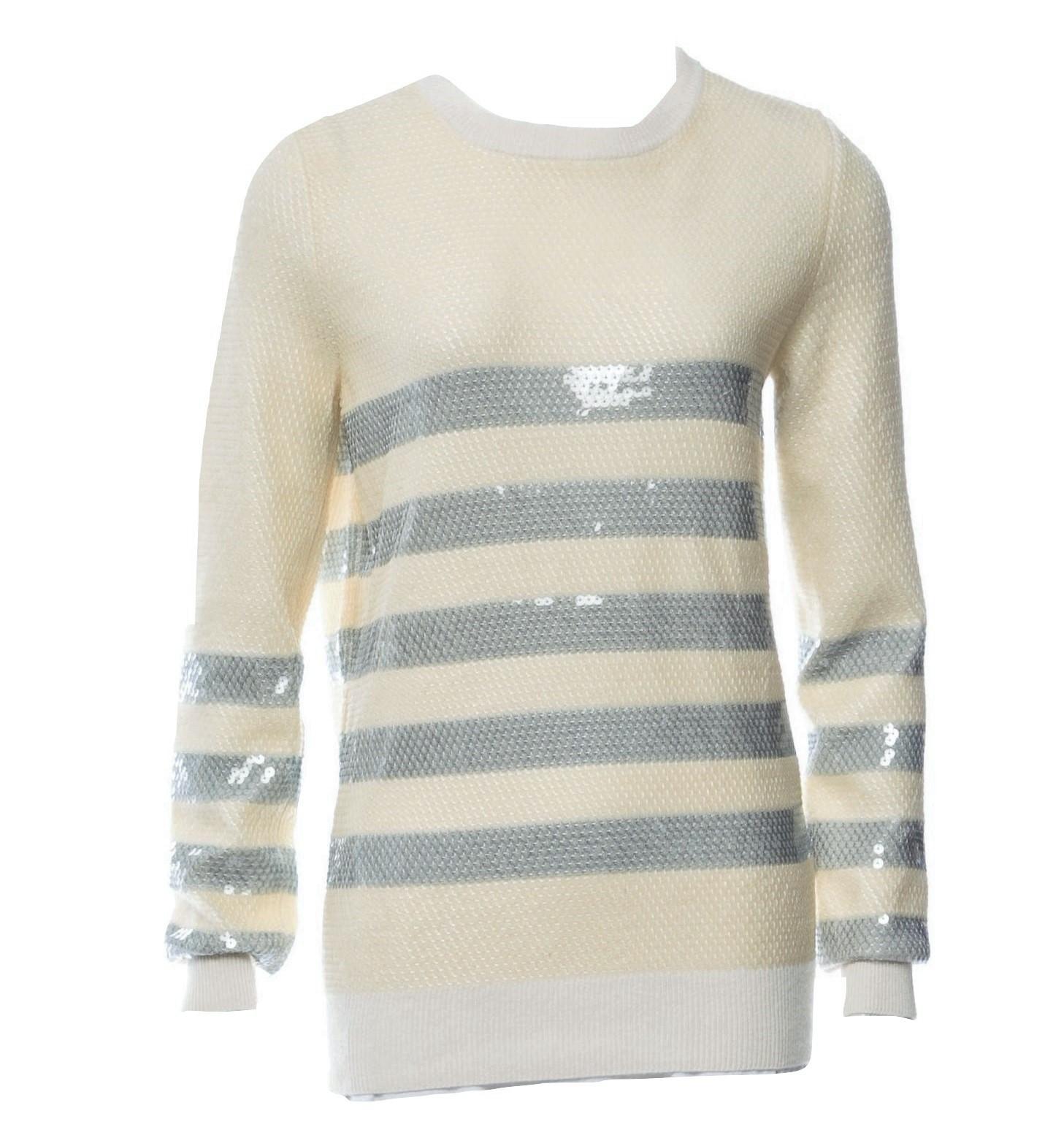 New Gucci Cashmere Cruise Resort 2015 Ad Sequin Sweater  Sz M 3