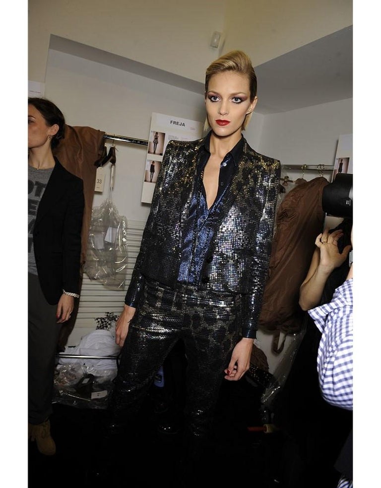 Black New Gucci F/W 2009 Sienna Miller Runway Ad Evening Coat Jacket Gaga $4650 For Sale