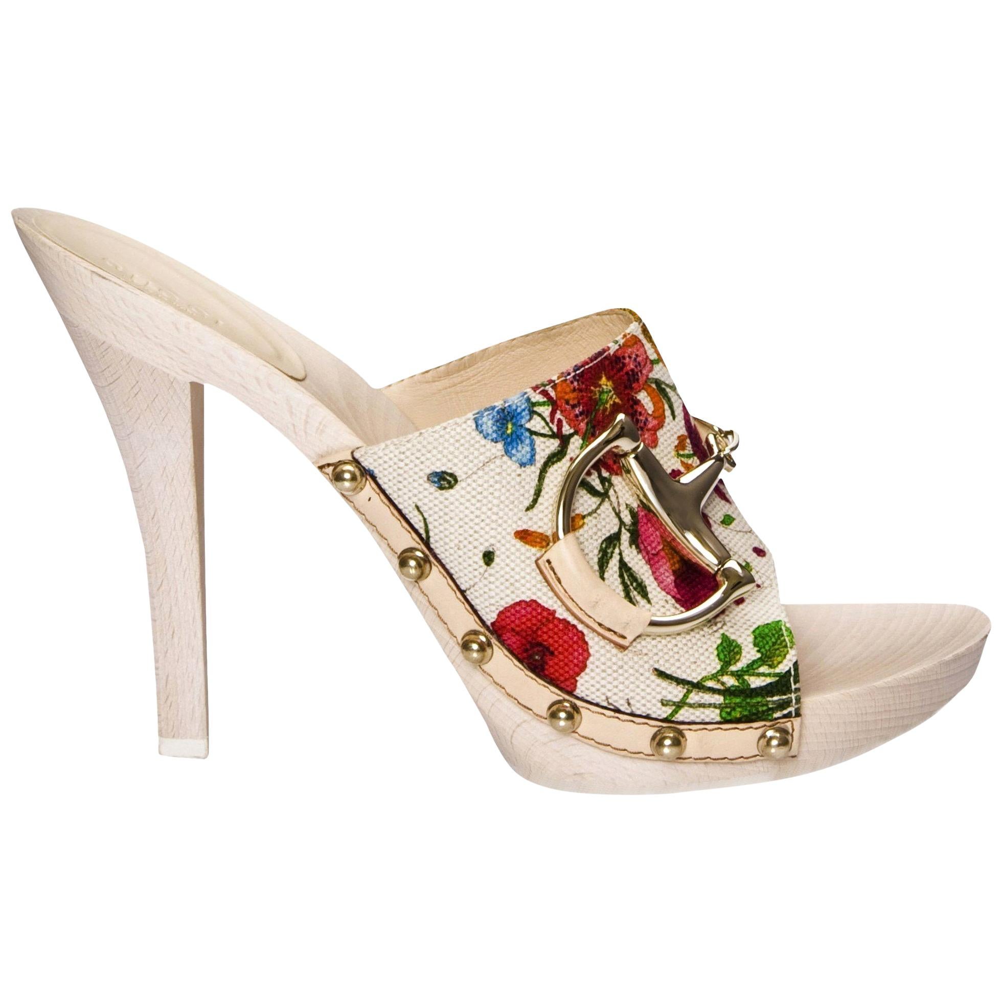 gucci mules floral