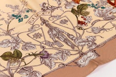 New Gucci Floral Bird Silk Scarf