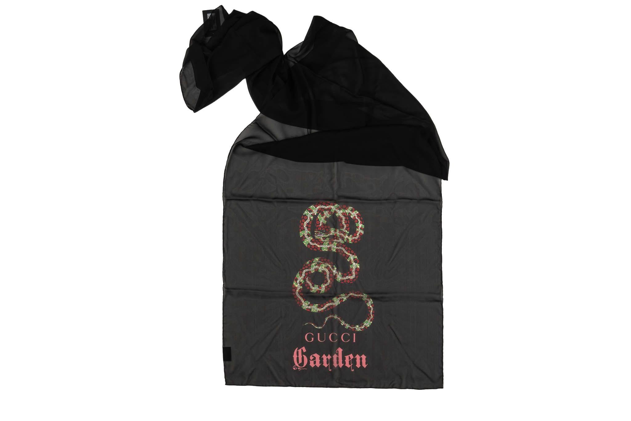 New with tag and original box Gucci black silk 