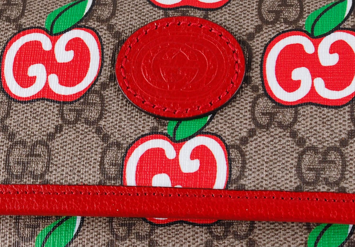 Rose  Gucci GG Supreme - Sac à taille en cuir imprimé pomme, pour femmes, état neuf S044 en vente