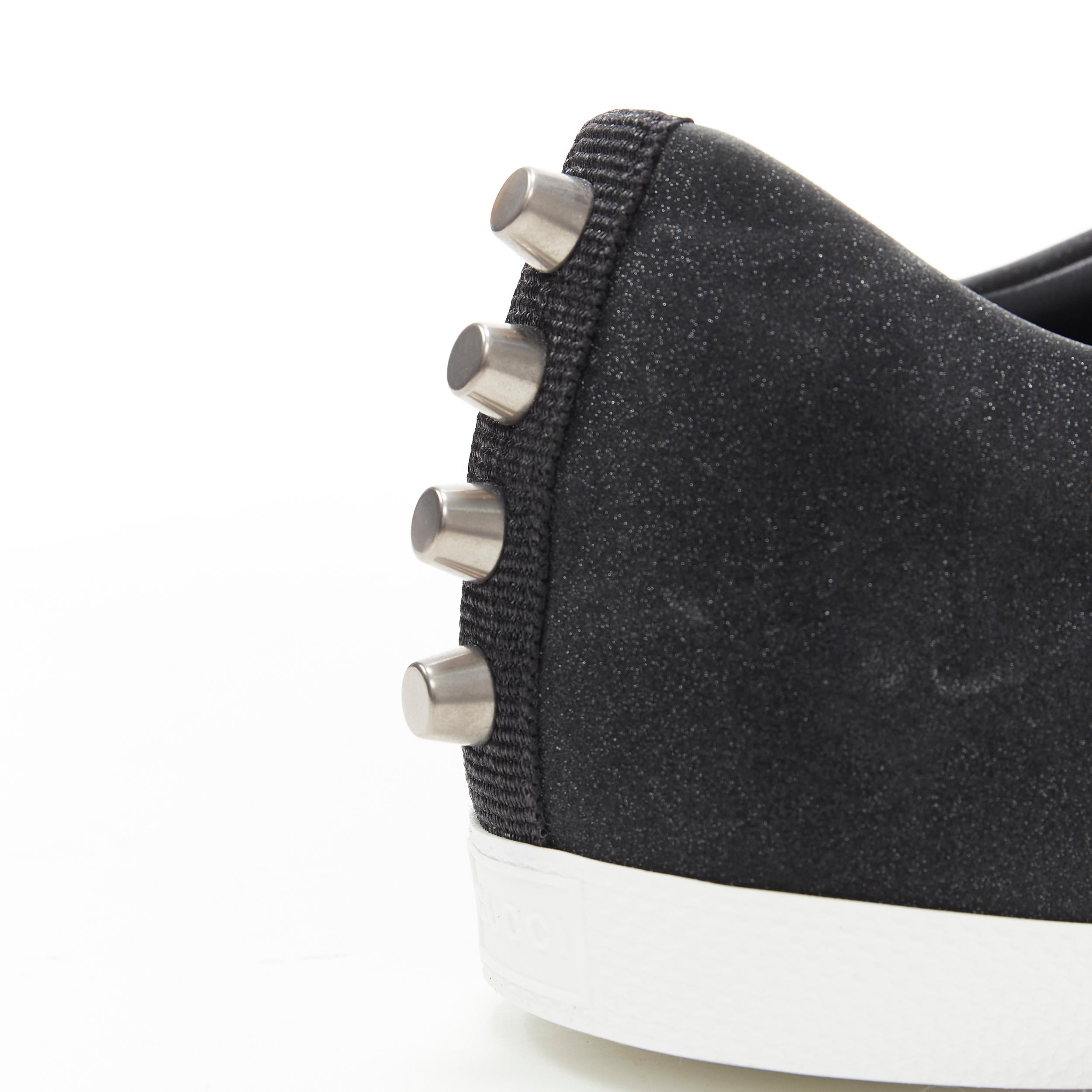 new GUCCI Glitter Web black signature web stud heel low top sneaker UK7.5 EU41.5 1