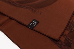 New Gucci Golden Brown Silk Scarf (écharpe en soie)