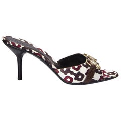 Gucci Mules à talons en lézard et cristaux Swarovski avec mors de cheval, Taille 6,5, Neuf