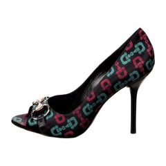 New Gucci Horsebit Lizard Swarovski Crystal Pumps Heels Sz 9