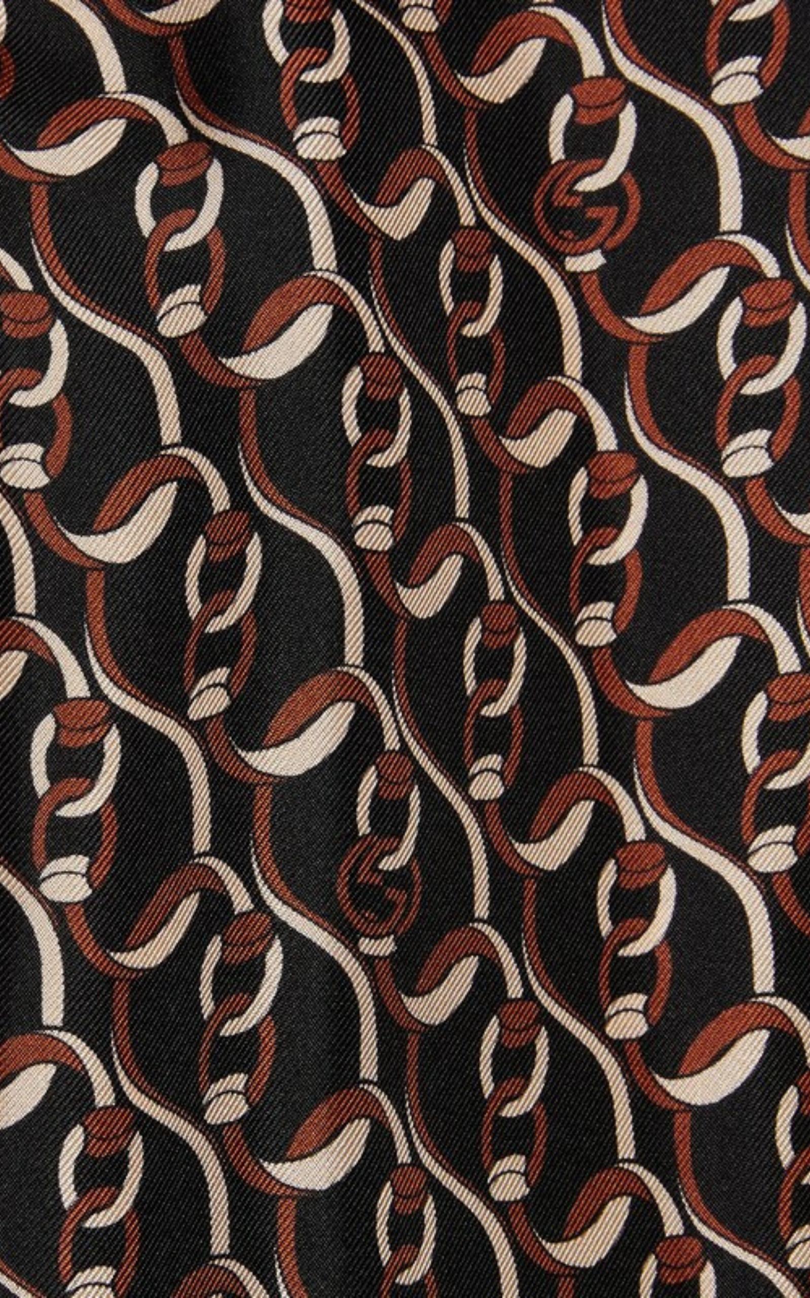 Nuevo Gucci Vestido de seda con estampado de cadenas G entrelazadas IT42 en Nuevo estado para la venta en Brossard, QC