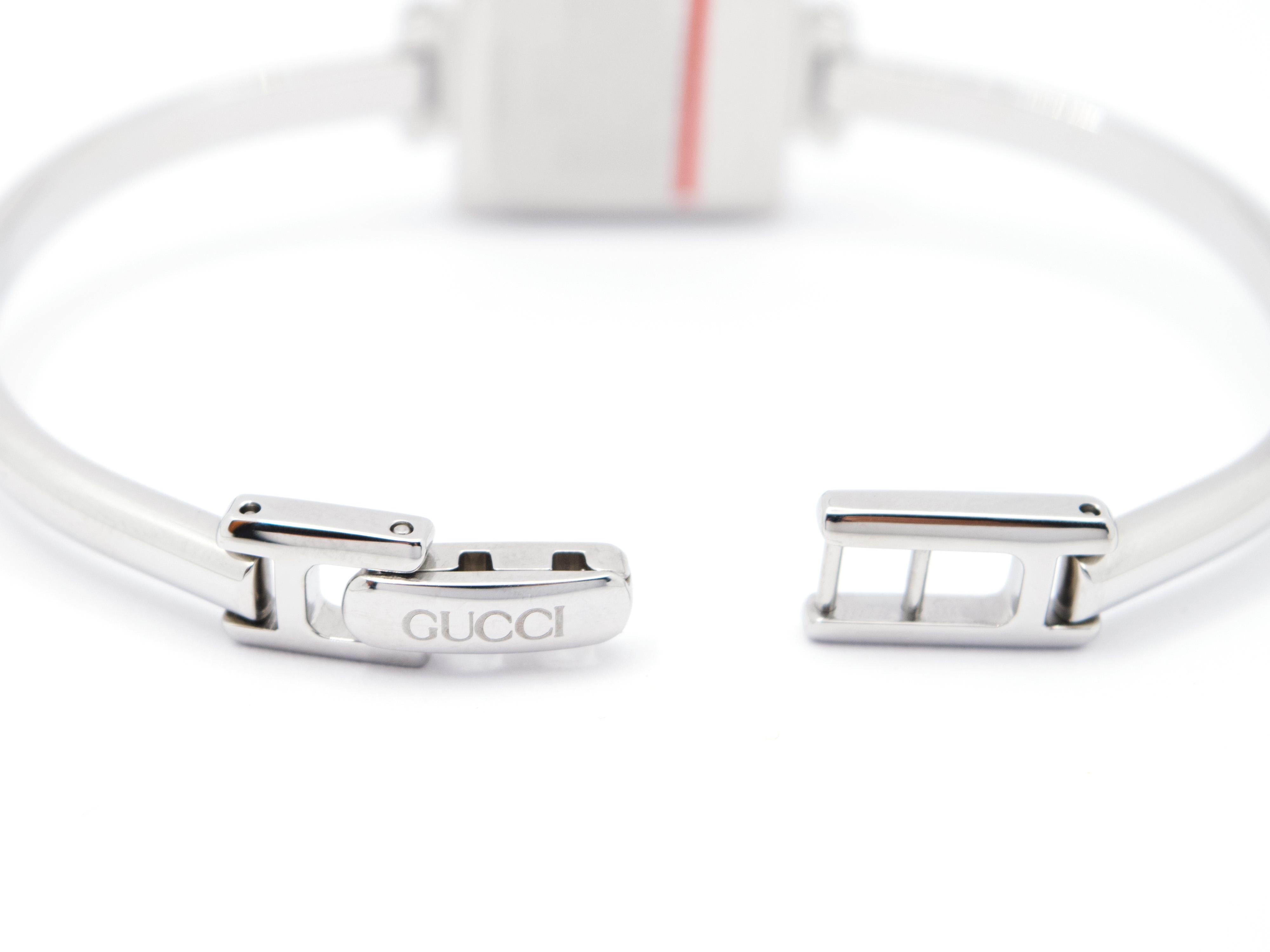 Neu Gucci Lady Watch in Edelstahl und grauem Zifferblatt (Zeitgenössisch)