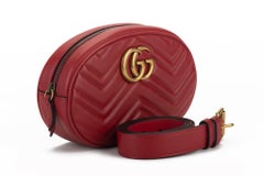 New Gucci Large Red Fanny Pack With Logo