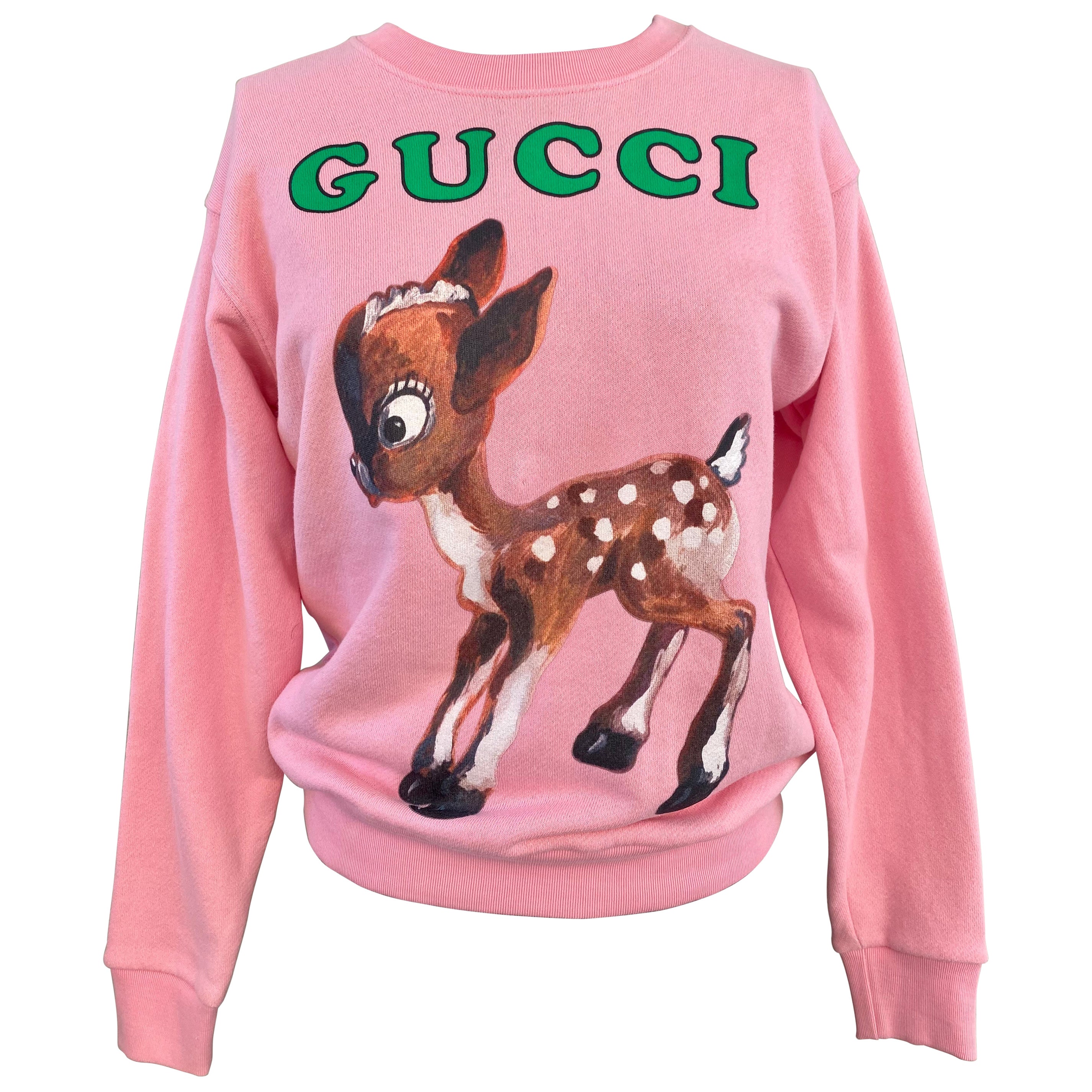 Gucci Bambi-Pullover mit Fawn und Blumen in limitierter Auflage