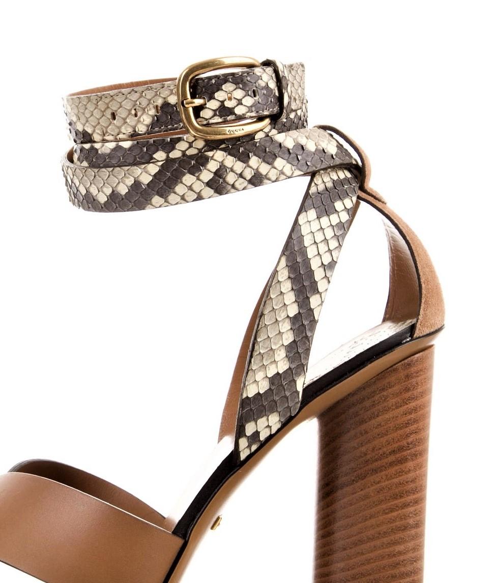 Gucci Lykke Li Python printemps 2015 Runway Escarpins à talons Taille 36 Pour femmes en vente