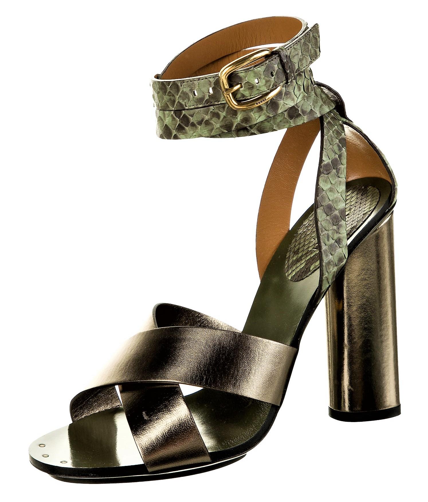 Donna Nuovo Gucci Lykke Li Python Spring 2015 Runway Pumps Heels Sz 38 in vendita