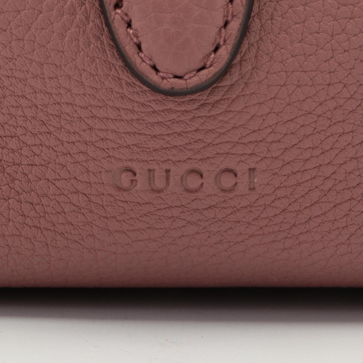 Women's New Gucci Medium Soft Jackie Tote Bag in Full-Grained Leather w/ Piston Closure For Sale