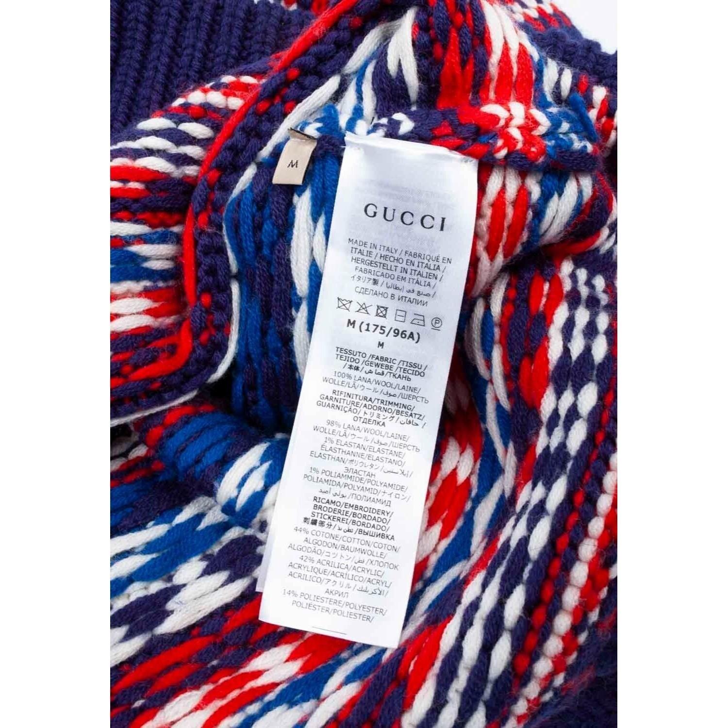 Purple New Gucci Men Sweater knit Current Size Medium, S1274 For Sale