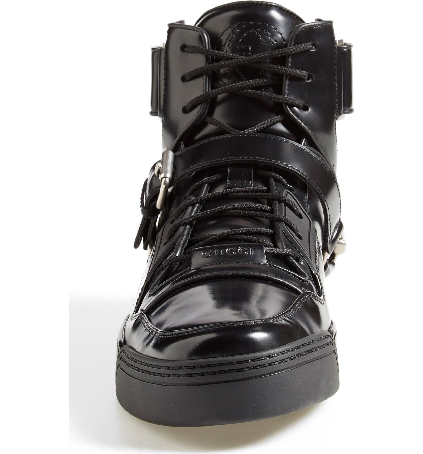 New Gucci Men's Black *Basket Darko* High-Top Sneaker Gucci sizes 8.5  9  9.5 In New Condition In Montgomery, TX