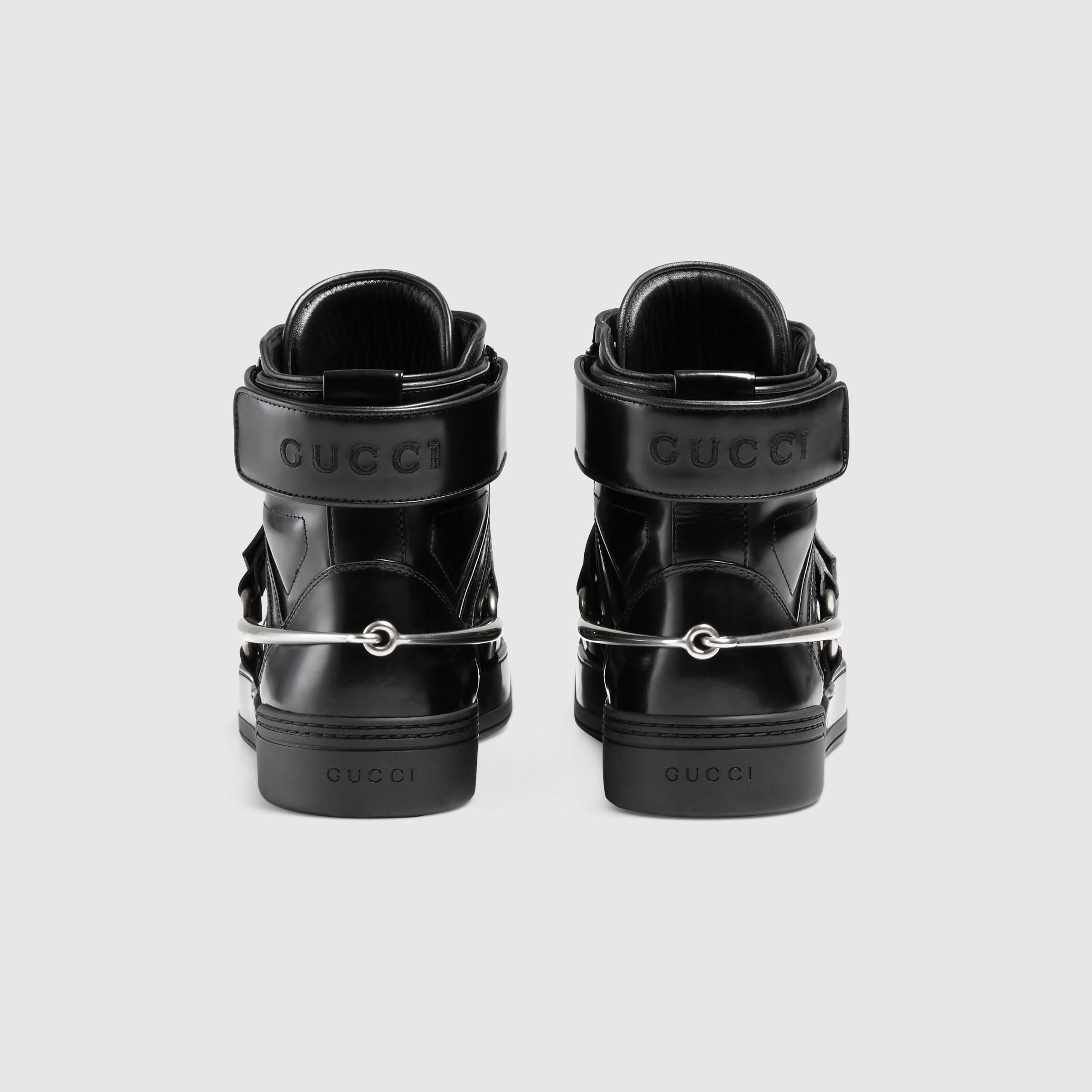 New Gucci Men's Black *Basket Darko* High-Top Sneaker Gucci sizes 8.5  9  9.5 3