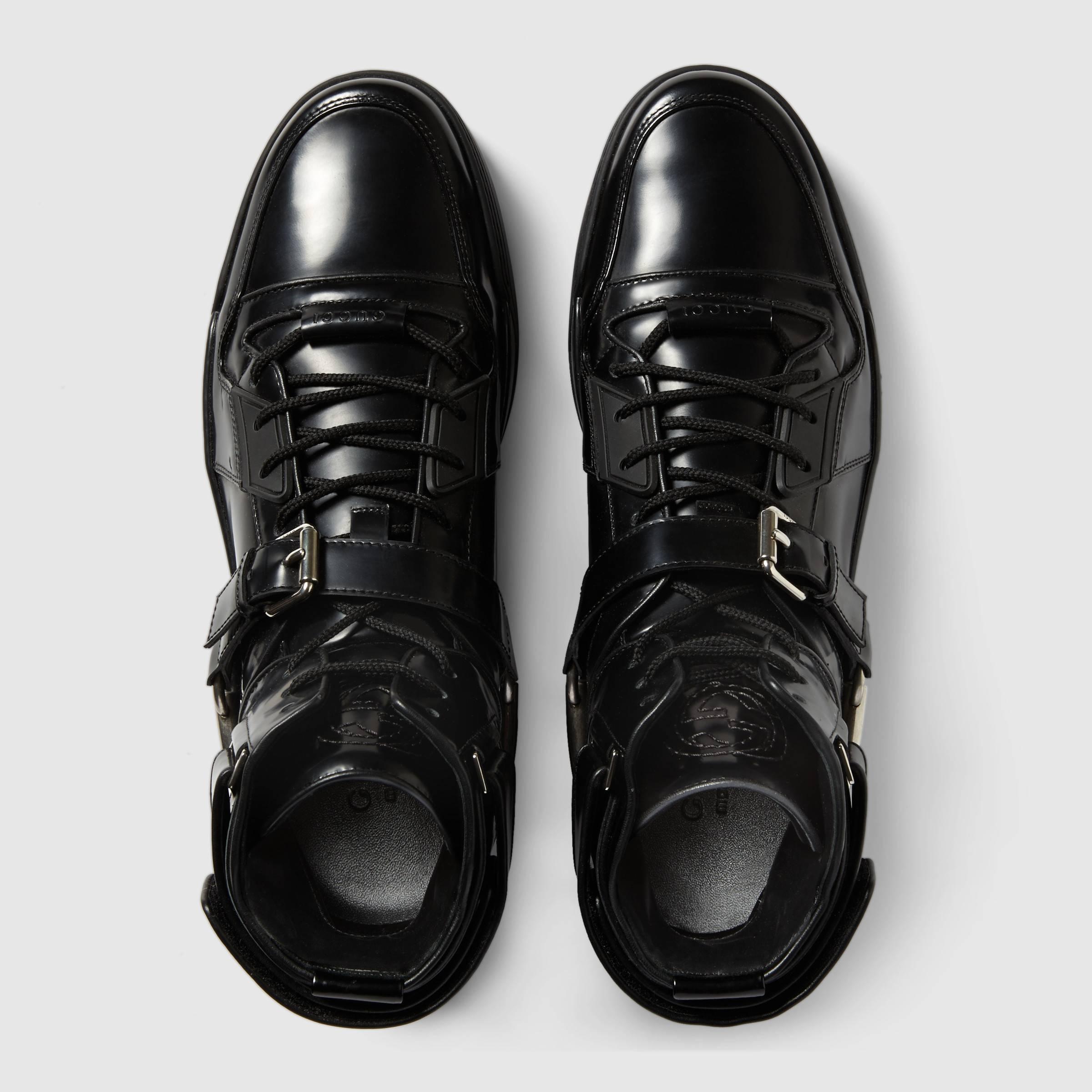 New Gucci Men's Black *Basket Darko* High-Top Sneaker Gucci sizes 8.5  9  9.5 4