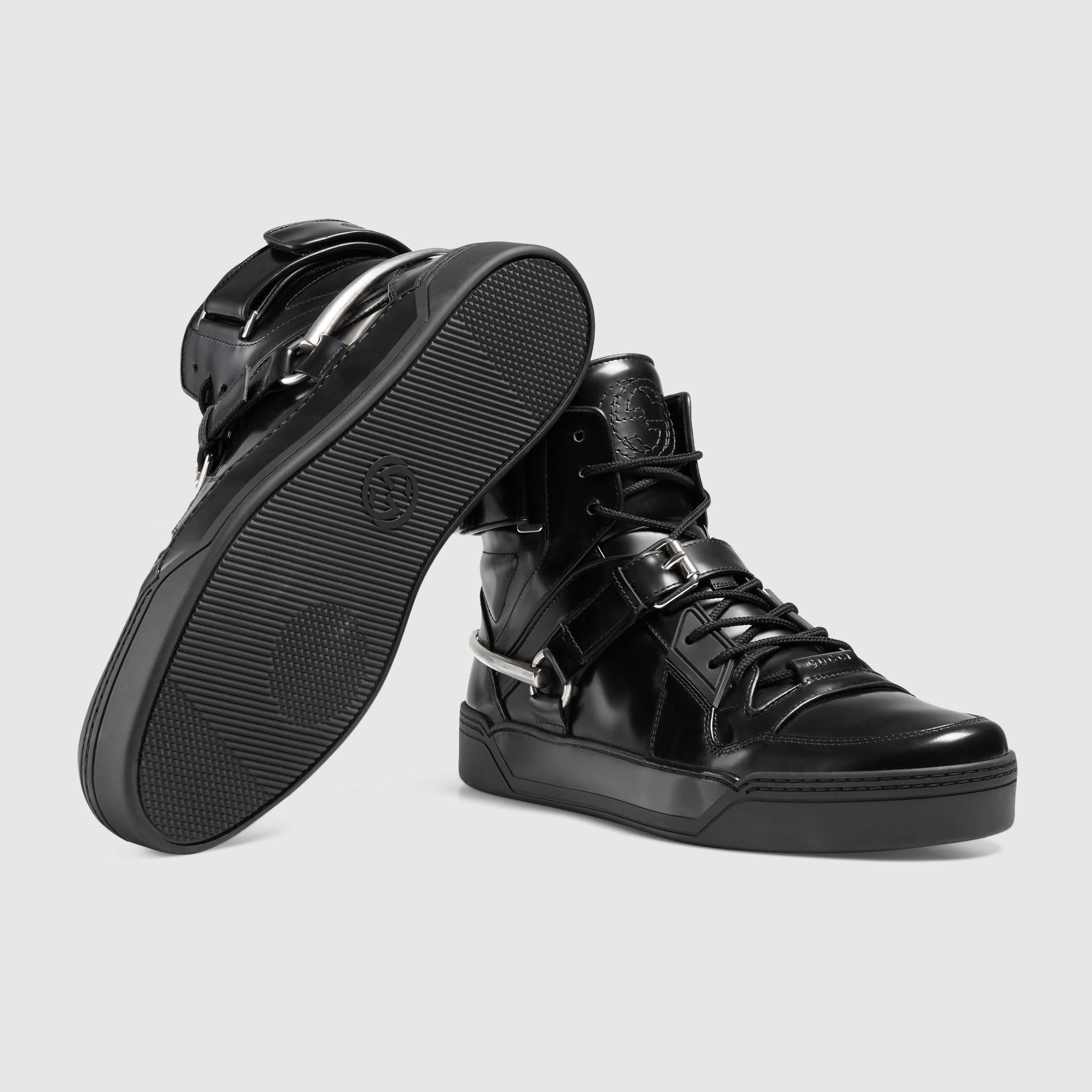 New Gucci Men's Black *Basket Darko* High-Top Sneaker Gucci sizes 8.5  9  9.5 5