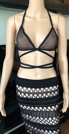 New Gucci Mesh Wrap Bra Crop Top