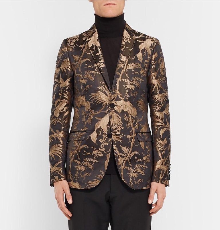 New Gucci Monaco Tropical Jacquard Tuxedo Jacket Italian 48 R For Sale at  1stDibs