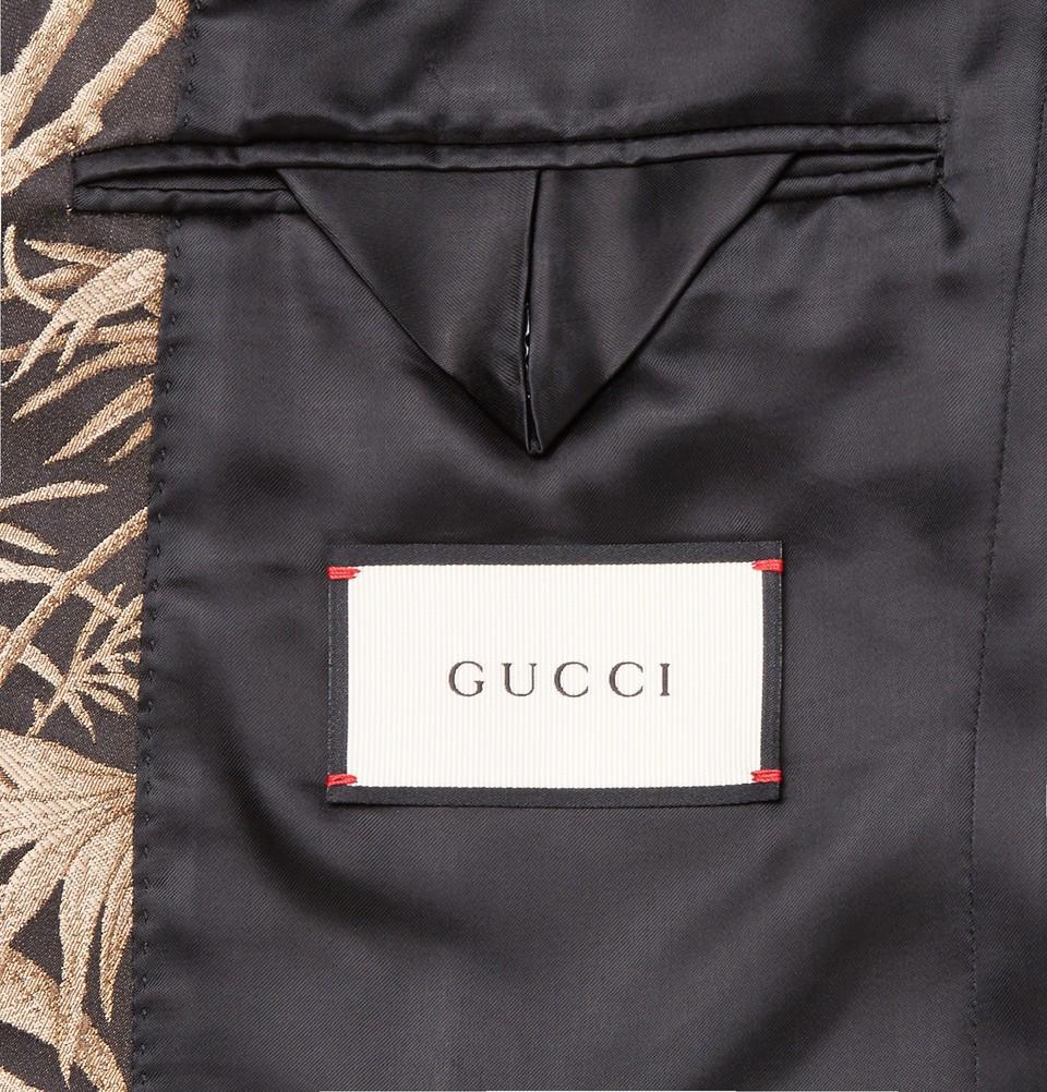 New Gucci Monaco Tropical Jacquard Tuxedo Jacket Italian 48 R  In New Condition For Sale In Montgomery, TX