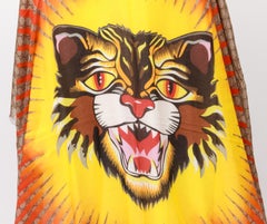 New Gucci Monogram Red Tiger Shawl Scarf