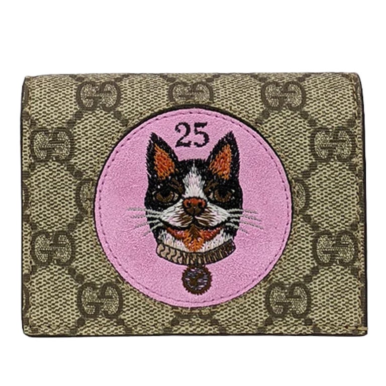 NEW Gucci Multicolor Bosco Patch Monogram GG Logo Canvas Leather Bifold ...