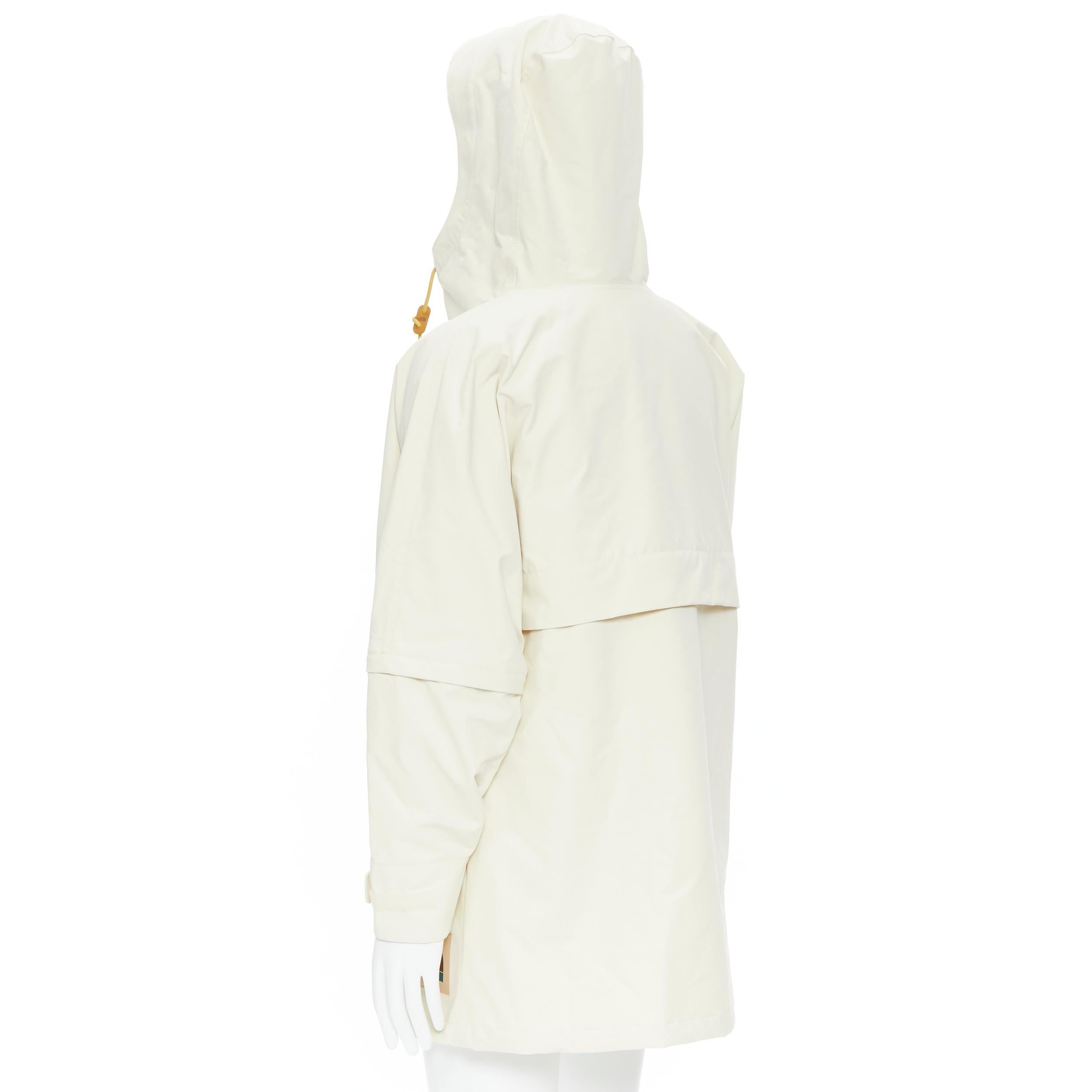 Beige new GUCCI NORTH FACE light beige nylon windbreaker anorak pullover jacket S
