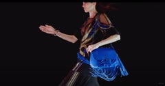 New Gucci Nouveau Blue Suede Fringe Bamboo Runway Bag