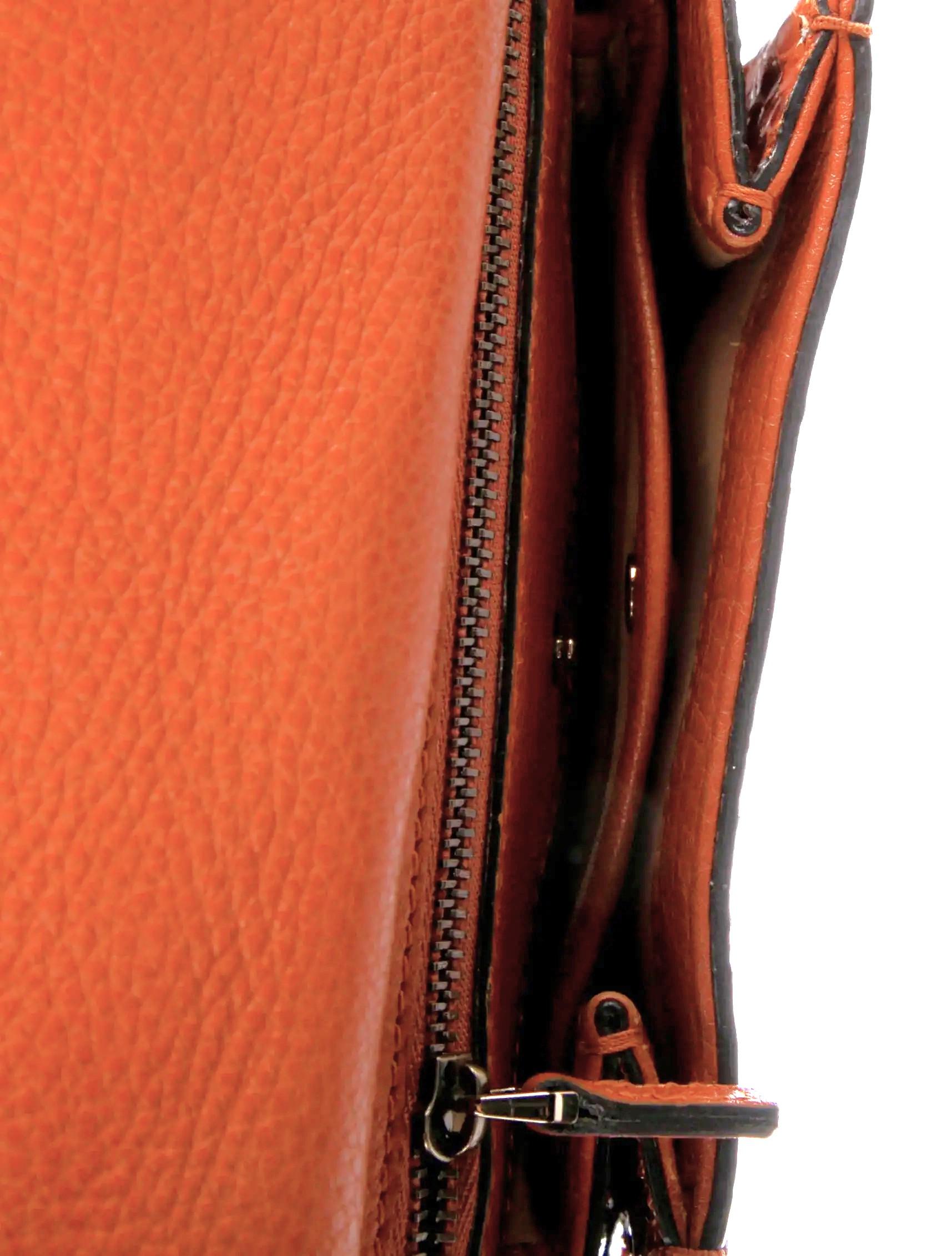 Neu Gucci Nouveau Python Fransen Bambus Laufsteg Tasche in Burnt Orange $3100 im Angebot 12