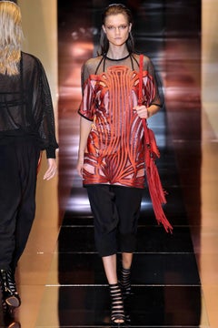 New Gucci Nouveau Python Fringe Bamboo Runway Bag in Burnt Orange $3100