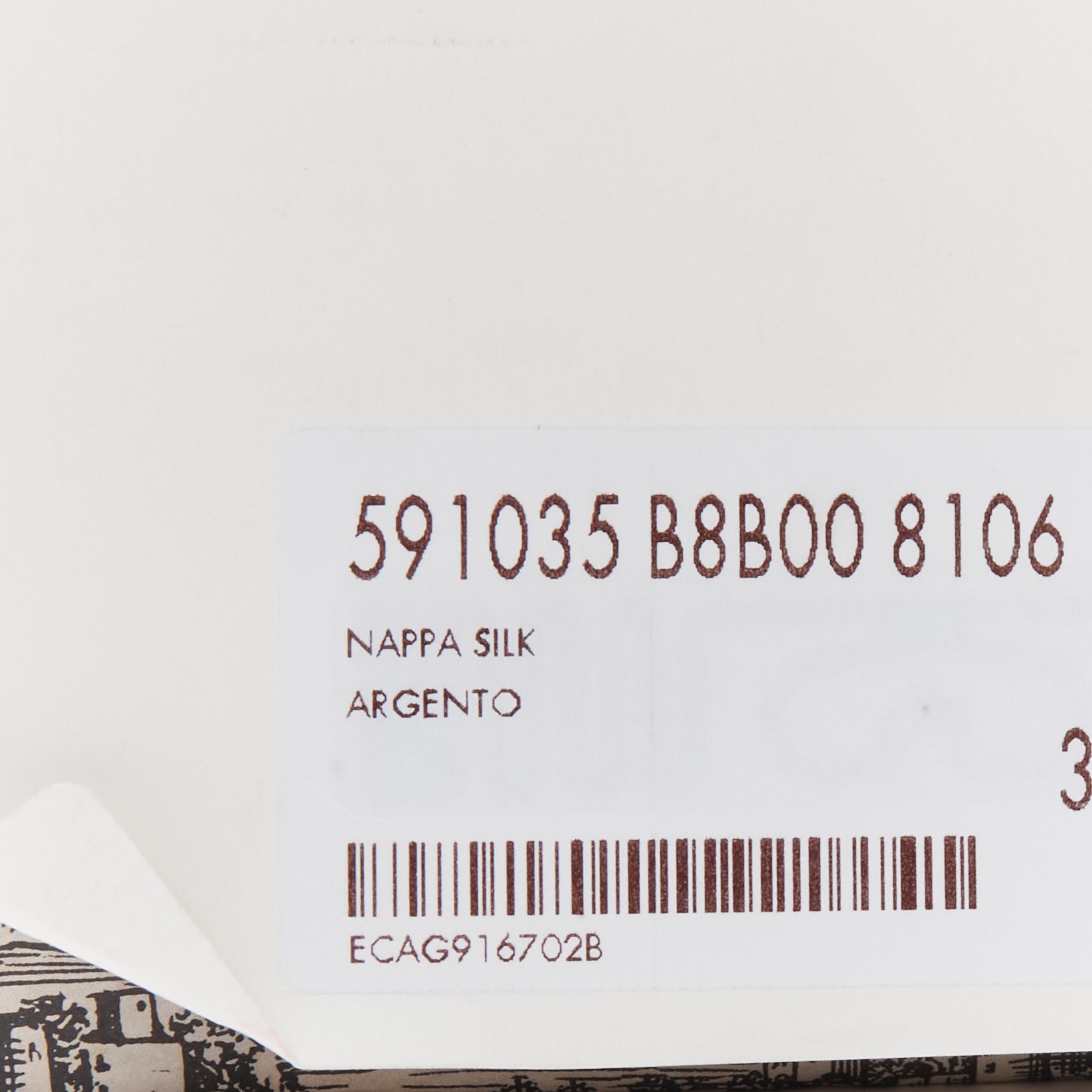 new GUCCI Otis metallic silver chunky platform block heel bootie mule EU37.5 3