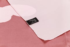 New Gucci Pink Floral Silk Scarf