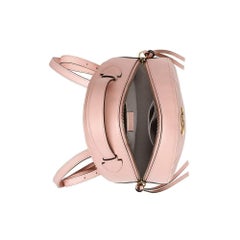 New GUCCI Pink GG Marmont Leather Backpack