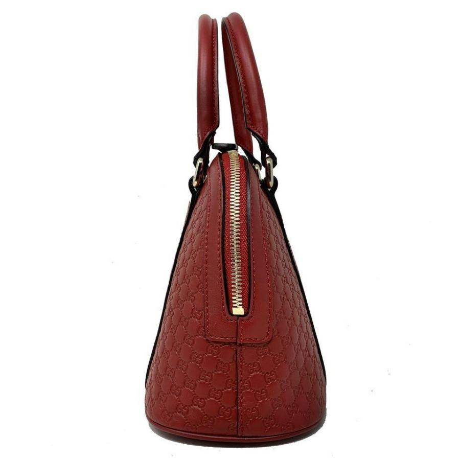 Women's NEW Gucci Red Mini Convertible Micro GG Guccissima Dome Satchel Shoulder Bag For Sale