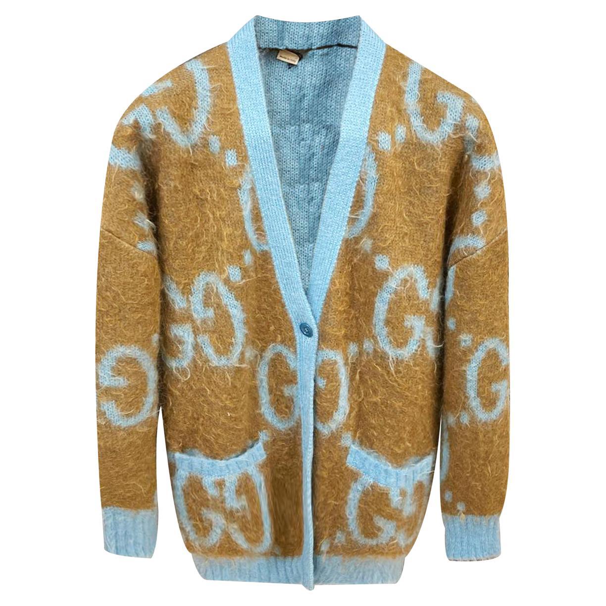 New GUCCI REVERSIBLE KNITTED WOOL CARDIGAN JACKET 40 - S