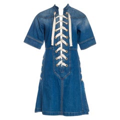 New Gucci Laufsteg Ad Denim-Kleid F/S 2015 Gr. 40 $2950 Neu