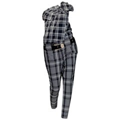 New Gucci Runway Wool Plaid Pants Slacks Sz 44