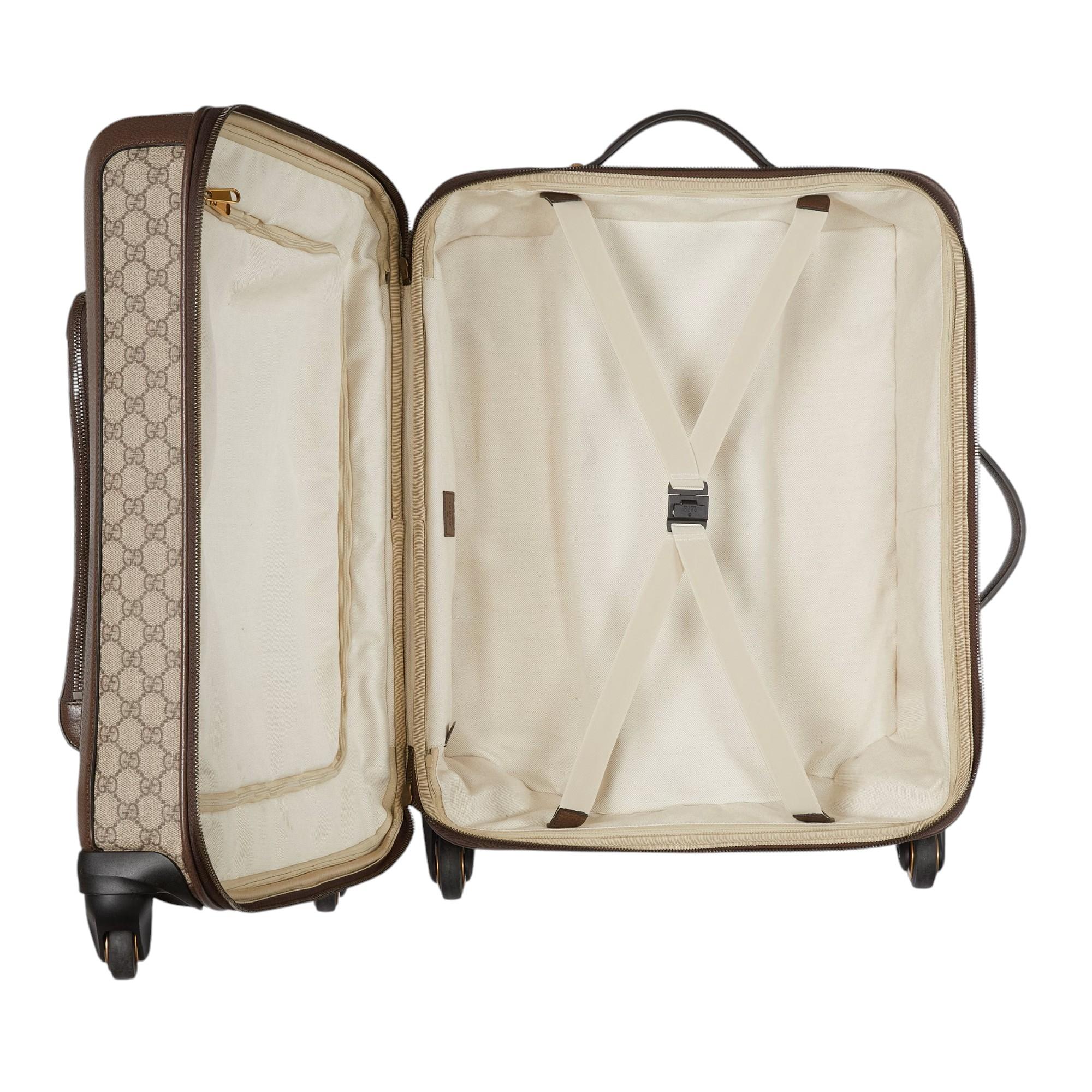 Gray $3550 New Gucci Savoy medium cabin plus trolley Suitcase