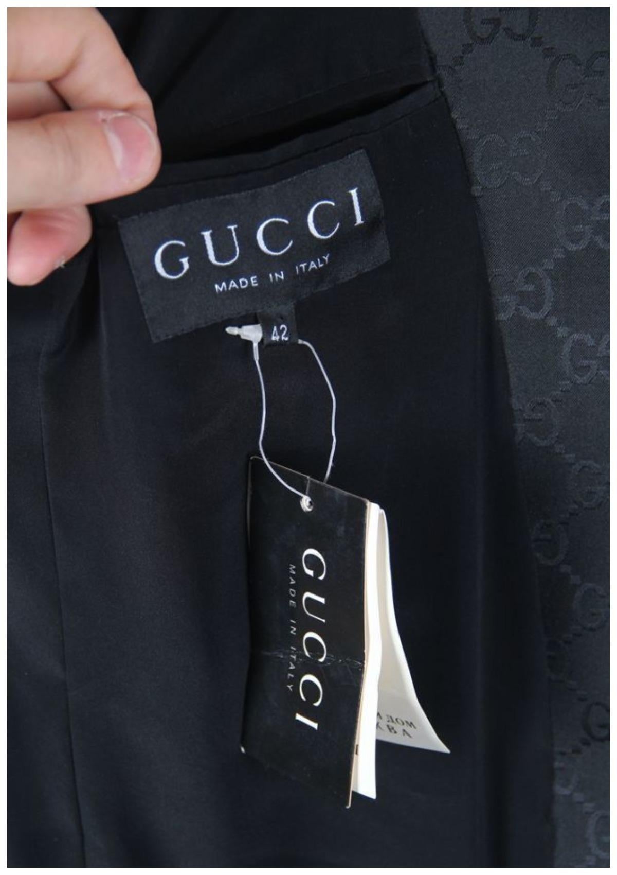 SS 1998 NEW Gucci Spring Runway  Veste monogramme Excellent état - En vente à Алматинский Почтамт, KZ
