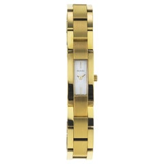 New GUCCI Stainless Steel Ladies Watch Gold Colour White Dial with Box