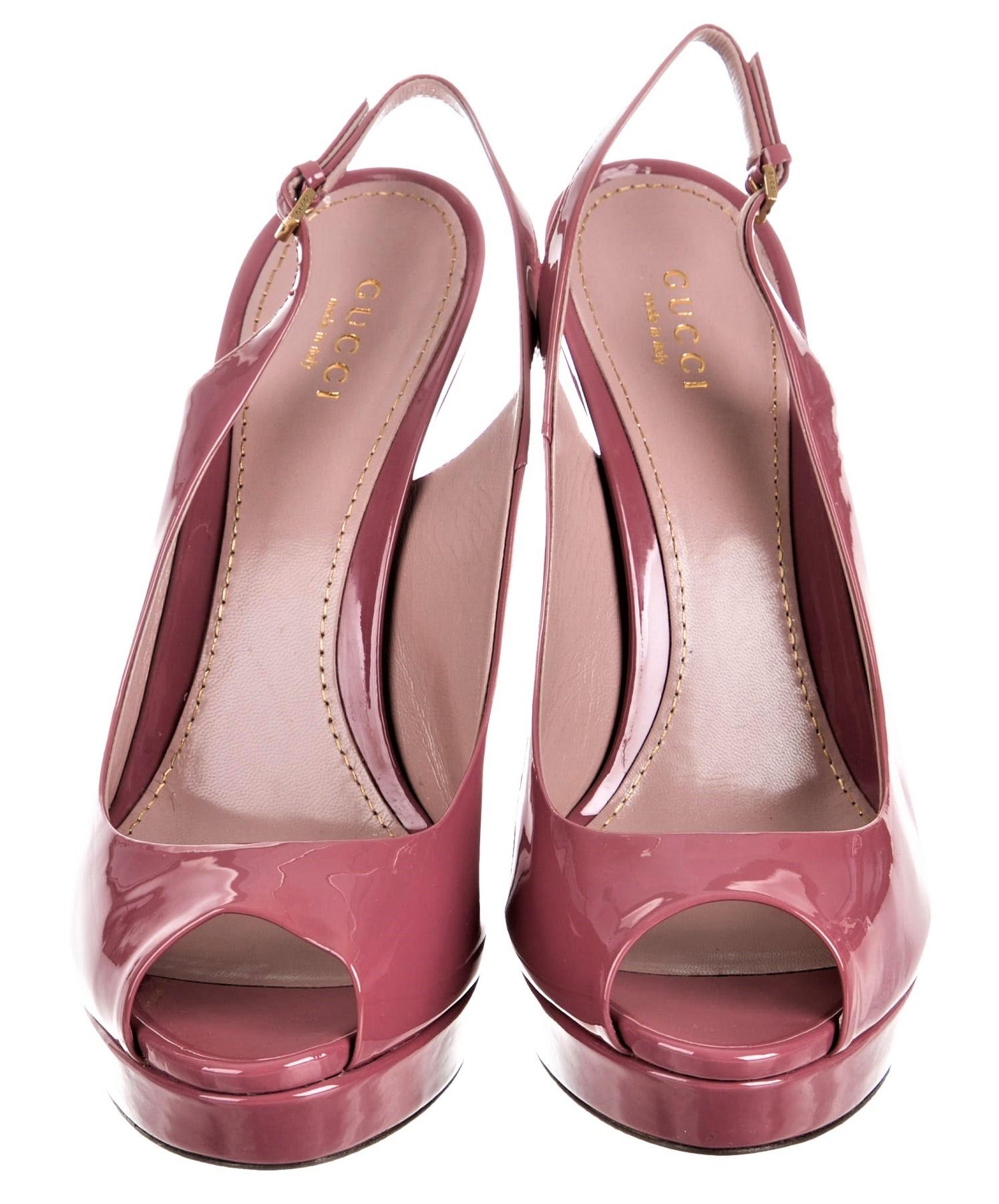 blush patent leather heels